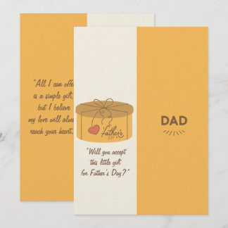 Tarjeta de regalo minimalista y adorable para el D