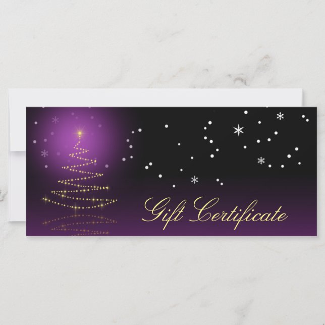 Tarjeta de regalo moderna de árbol de Navidad bril (Anverso)