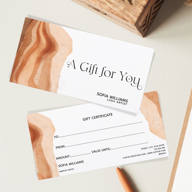 Tarjeta de regalo moderna del certificado Boho Ter (Subido por el creador)
