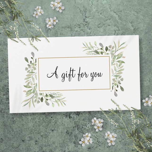 Tarjeta de regalo para cliente de negocio floral d (Greenery Floral Business Customer Gift Card)