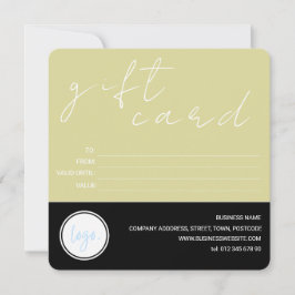 TARJETA DE REGALO PARA CLIENTES DE LOGOTIPO DE NEG