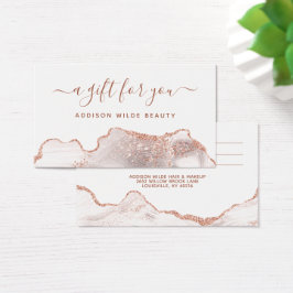 Tarjeta de regalo para empresas de Rosa White Marb