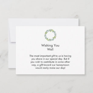 Tarjeta de regalo para fondo de luna de miel de eu