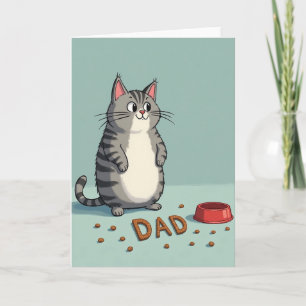 Tarjeta de regalo para gato caprichoso papá