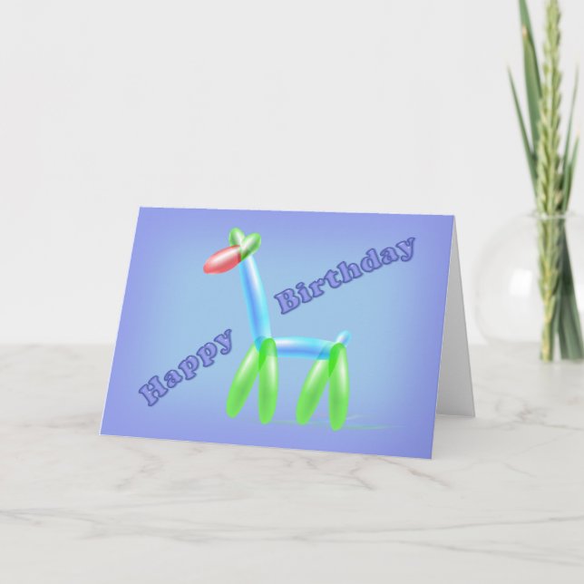 Tarjeta de regalo para globos de cumpleaños (Anverso)