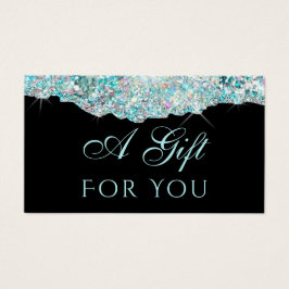 Tarjeta de regalo para la secuencia de purpurinas