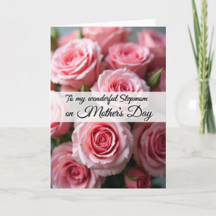 Tarjeta de regalo para madrastra Rosa con dicho de