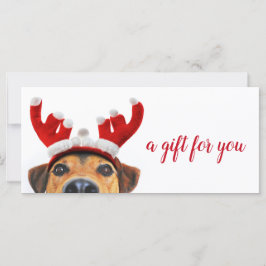 Tarjeta de regalo para Navidades de perros diverti