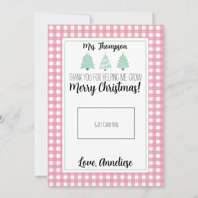 Tarjeta de regalo para Navidades del maestro de ár (Anverso)