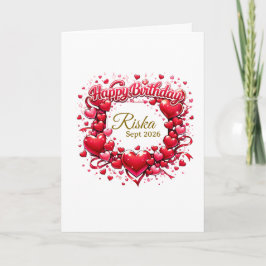 Tarjeta de regalo personalizada de cumpleaños feli