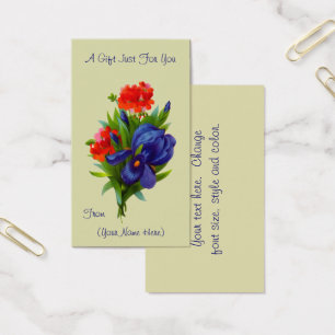Tarjeta de regalo personalizada Iris Bouquet Flowe