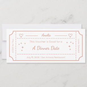 Tarjeta de regalo personalizada para cena