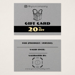 Tarjeta de regalo personalizada para empresas
