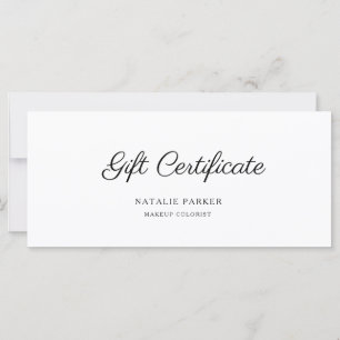 Tarjeta de regalo personalizada simple y elegante 