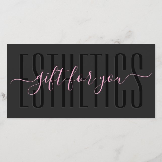 Tarjeta de regalo profesional de belleza estética  (Anverso)