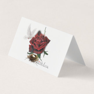 Tarjeta de regalo Red Rose Dove Love