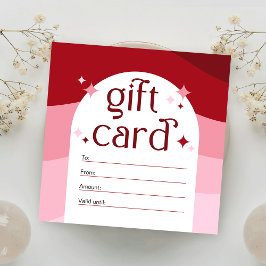 Tarjeta de regalo Retro Pink Beauty Salon Spa con