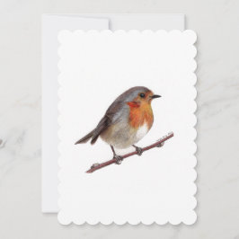 Tarjeta de regalo Robin Bird (Erithacus Rubecula)