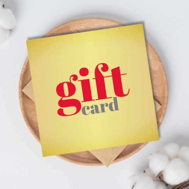 Tarjeta de regalo Rojo Dorado simple y elegante (Subido por el creador)