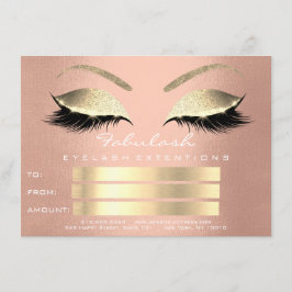 Tarjeta de regalo Rosa Gold Rubor Skinny Eyes