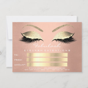 Tarjeta de regalo Rosa Gold Rubor Skinny Eyes
