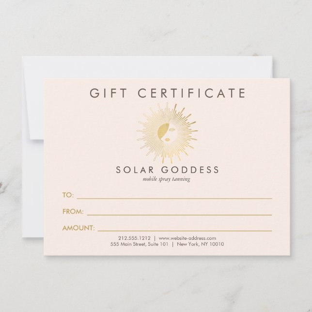 Tarjeta de regalo rosa para rociadores con logotip (Anverso)