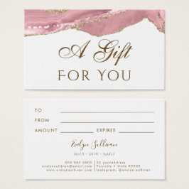 Tarjeta de regalo rosa para Rubor Agate