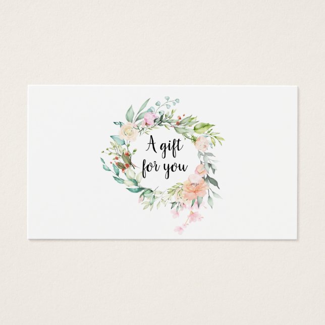 Tarjeta de regalo Rosas Guirnalda (Frente)