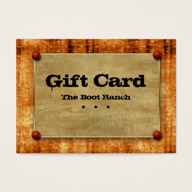 Tarjeta de regalo Rust Denim Texas Star (Frente)