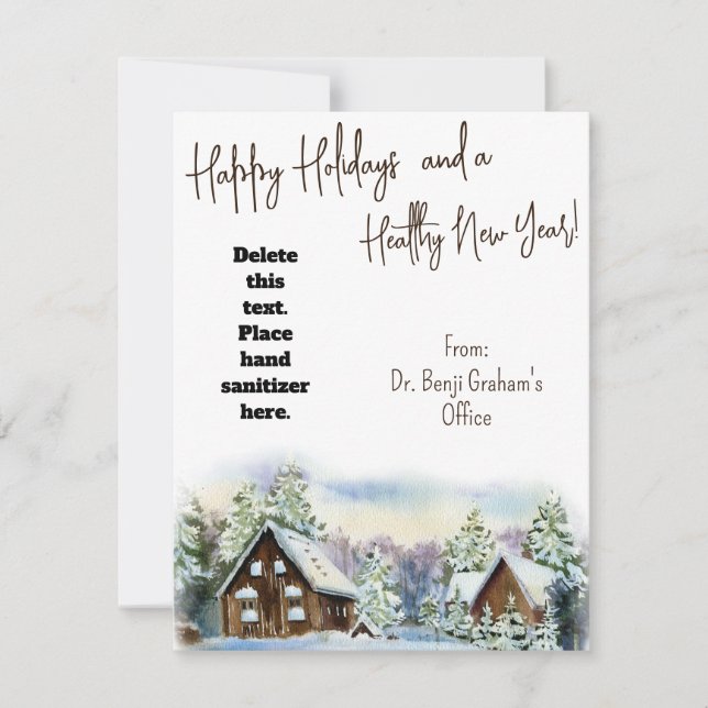 Tarjeta de regalo Sanitizer de mano de invierno pa (Anverso)