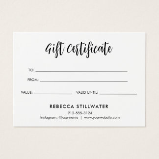 Tarjeta de regalo sencilla estética Minimalista y