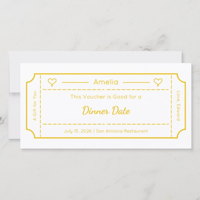 Tarjeta de regalo, tarjeta de regalo personalizada (Anverso)