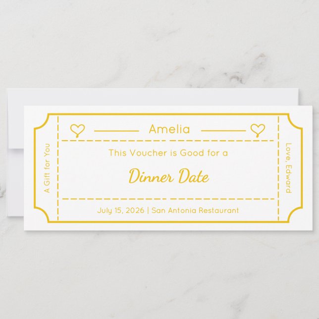 Tarjeta de regalo, tarjeta de regalo personalizada (Anverso)