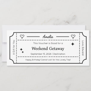 Tarjeta de regalo, ticket de tarjeta de regalo per