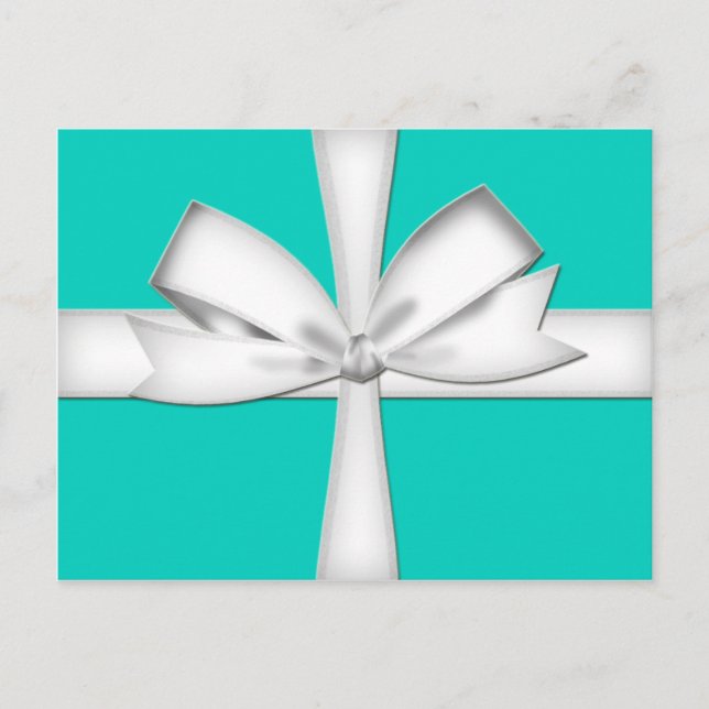Tarjeta de regalo verde azulada con la postal del (Anverso)