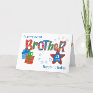 Tarjeta de regalo y estrellas de cumpleaños de per
