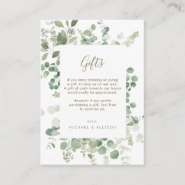 tarjeta de regalos de boda eucalipto greenereneren