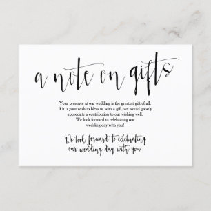 Tarjeta de regalos de boda rústicos