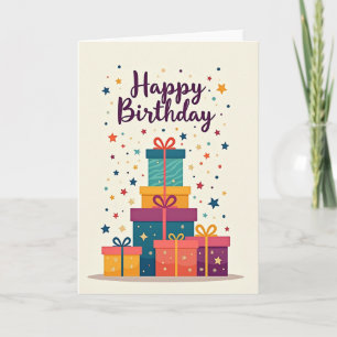 Tarjeta de regalos de cumpleaños alegre