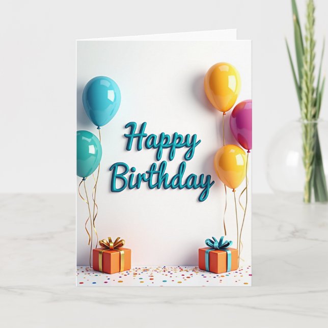 Tarjeta de regalos de cumpleaños alegre (Anverso)