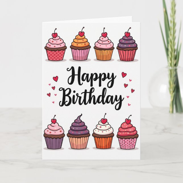 Tarjeta de regalos de cumpleaños caprichosos (Anverso)