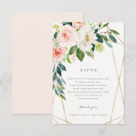 Tarjeta de regalos de romance de primavera geométr