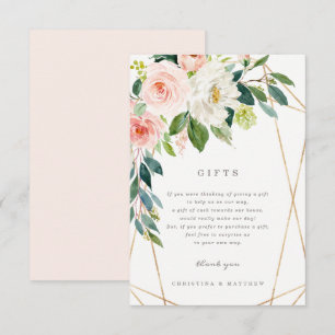 Tarjeta de regalos de romance de primavera geométr