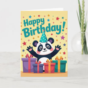Tarjeta de regalos de sombrero festivo de cumpleañ