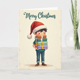 Tarjeta de regalos para niño alegre