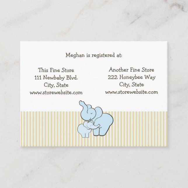 Tarjeta de registro de Baby Shower Abrazos para el (Anverso)