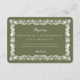 Tarjeta de Registro de Baldosas Verdes de Talavera