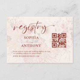 Tarjeta de registro de Boda de código QR moderna M