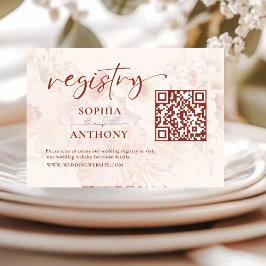 Tarjeta de registro de Boda de código QR moderna M