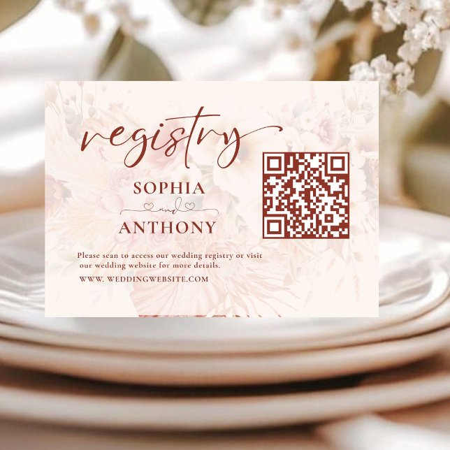 Tarjeta de registro de Boda de código QR moderna M (Subido por el creador)